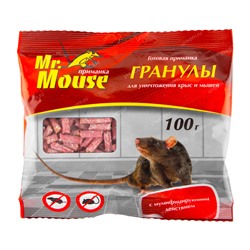 Гранулы Mr. Mouse от грызунов100гр. в пакете