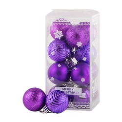 Набор шаров 5см 16шт фиолетовый