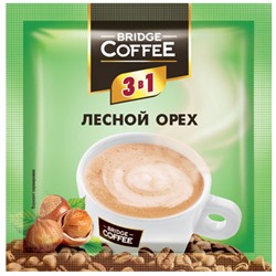 «Bridge Coffee», напиток кофейный 3 в 1 с ароматом лесного ореха, 20г