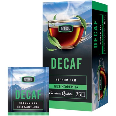 «ETRE», чай черный Decaf, 25 пакетиков, 45г