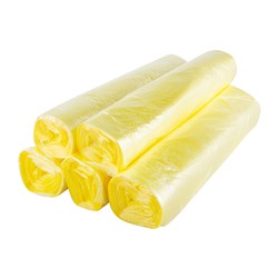 Пакет фасовочный 24х37х8 в рулоне 80шт желтые (цена за 5 шт)