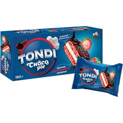 «Tondi», choco Pie клубничный, 180г