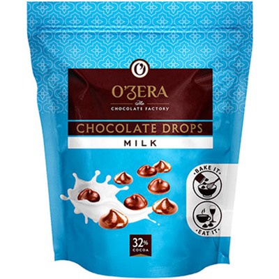 «O'Zera», шоколад молочный Milk drops, 80г