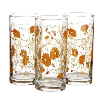 Набор из 3 стаканов высоких Serenade Orange, закаленное стекло, 290мл (42402 D 25196)