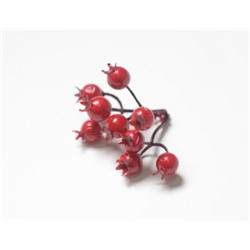 Ветка с ягодами шиповника (9 ягод) (1010237) красный