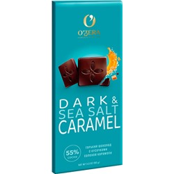 «O'Zera», горький шоколад Dark&Sea salt caramel, 90г