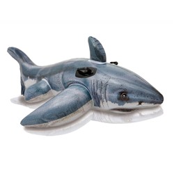 Игрушка для плавания плотик 173х107см Белая акула от 3лет INTEX 57525NP