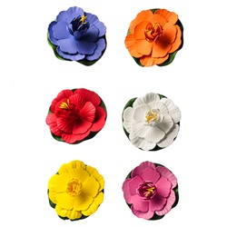 Фигура садовая Роза декоративная для пруда 10см, ПВХ, 6 цветов