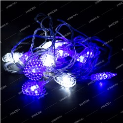 Гирлянда LED (18л)  сердечки  2-х цв.лампочка