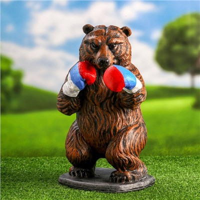 Садовая фигура "Медведь боксер" 35х24х18см