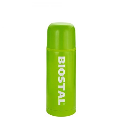 Термос Biostal 0,75л для чая с кнопкой, зеленый корпус (750C G NB)