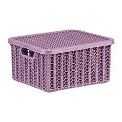 Коробка Вязание 6л с крышкой Пурпурный  (М2370)