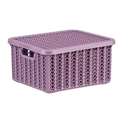 Коробка Вязание 1,5л с крышкой Пурпурный  (М2368)