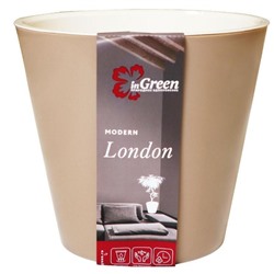 Горшок Лондон D=230 мм 5л молочный шоколад (ING6206МШОК)