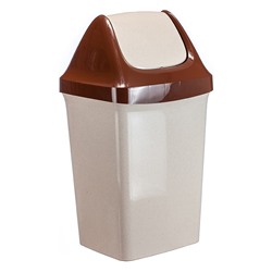 Контейнер для мусора 25л  Свинг бежевый мрамор (М2463)