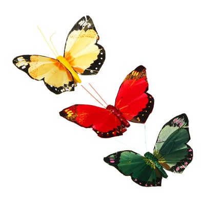 Фигура садовая Бабочка Лесная 8см на прищепке