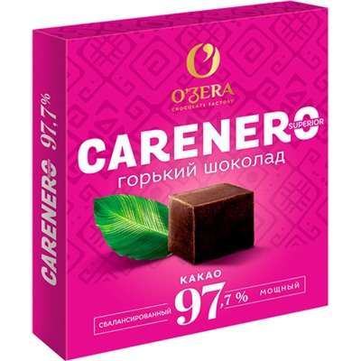 «O'Zera», шоколад Carenero Superior, содержание какао 97,7%, 90г