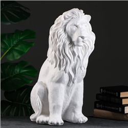 Фигура "Лев сидящий" белый, 40х25х56см
