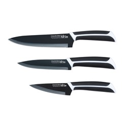 Набор ножей LARA 3пр, черное керам.покрытие, блистер (LR05-29)