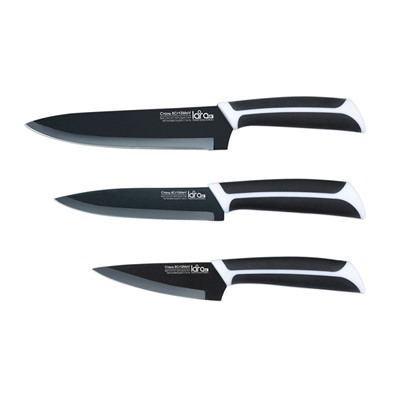 Набор ножей LARA 3пр, черное керам.покрытие, блистер (LR05-29)
