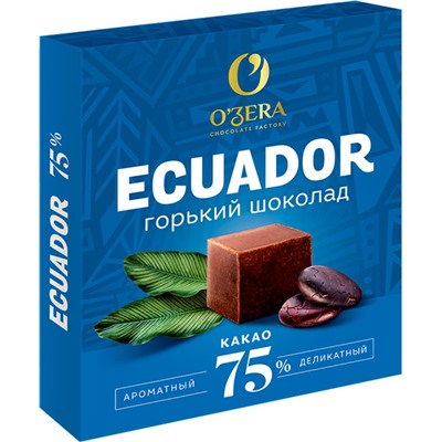 «O'Zera», шоколад Ecuador, содержание какао 75%, 90г