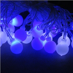 Гирлянда LED (18л) шарик (белый/синий)