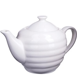 Чайник заварочный 875мл Белый керамика LR   (29234)