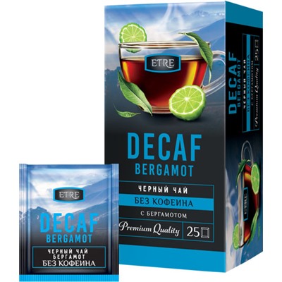 «ETRE», чай черный Decaf Bergamot, 25 пакетиков, 45г