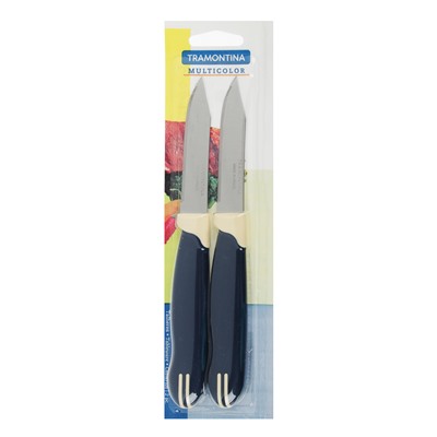 Нож Tramontina Multicolor  кухонный с зубцами 8см, блистер, цена за 2шт., 23528/213