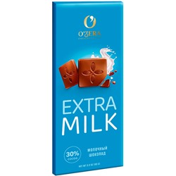 «O'Zera», шоколад молочный Extra milk, 90г