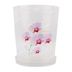 Горшок для орхидеи 1,2л прозрачный с поддоном