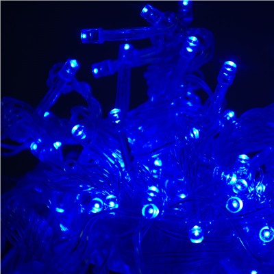 Гирлянда Штора LED (160л) LС1 Синий проз.провод с соед.1,5х1,5м
