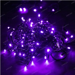 Гирлянда мини LH1 (100л) LED Фиолетовый, черный провод 9м