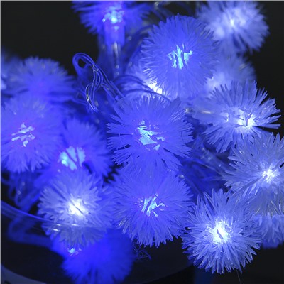 Гирлянда LED (18л) снежок (белый/синий)