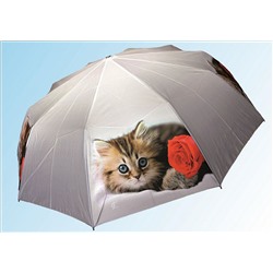 Зонт 1008 котенок с розой