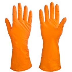 Перчатки резиновые спец.для уборки оранжевые L (кратно 12)