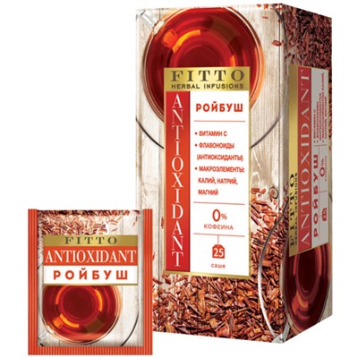 «Fitto», чай травяной Antioxidant Ройбуш, 25 пакетиков, 37,5г