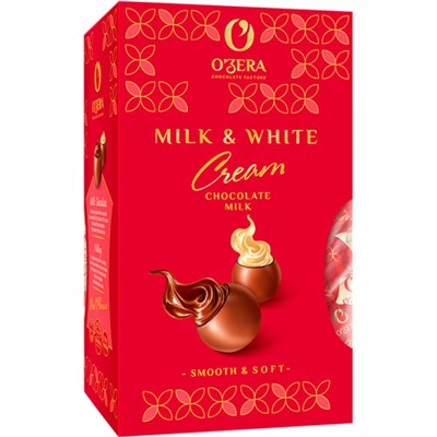 «O'Zera», шоколадные конфеты Milk & White Cream, 200г