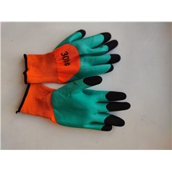 Перчатки Латекс двойной облив с черными пальцами КРАТНО 12 пар, цена за 1 пару