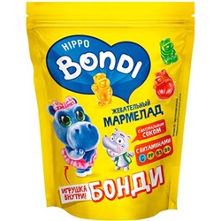 «HIPPO BONDI & FRIENDS», мармелад жевательный с игрушкой «Бонди», 100г