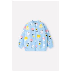 Куртка для девочки Crockid КР 301670 небесный, цветные попугайчики к319
