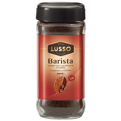 «LUSSO», кофе Barista, молотый в растворимом, 95г