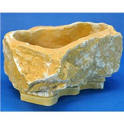 Горшок горн камень Памир 24х18 h12см светл/песч с поддоном (КМ06-1)