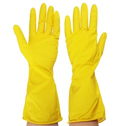 Перчатки резиновые Желтые М (по 12 шт) цена за 1 пару