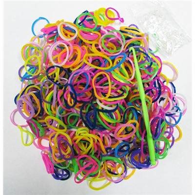 Набор резиночек Цветные Яркие Глянцевые для плетения Loom Bands 6000 шт