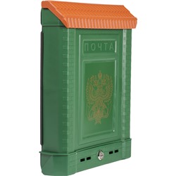 Ящик почтовый Премиум с металлическим замком (зеленый с орлом)