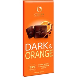 «O'Zera», шоколад горький с апельсиновым маслом Dark&Orange, 90г