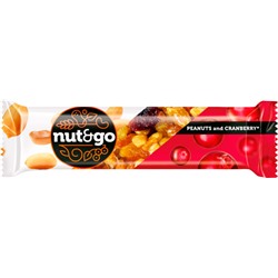 «Nut&Go», батончик с арахисом и клюквой, 42г