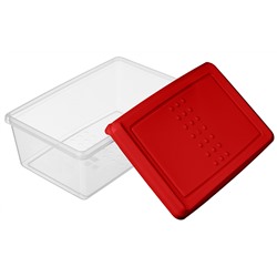 Контейнер для продуктов Asti 1,05л прямоугольный красный