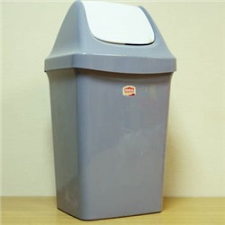 Контейнер для мусора 15 л  Свинг беж мрамор (М2462)